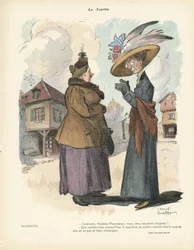 Illustratie van Leonce Burret (1865-1915) in Le Smile, nr. 19, 08/05/13 - Mode, Hoed