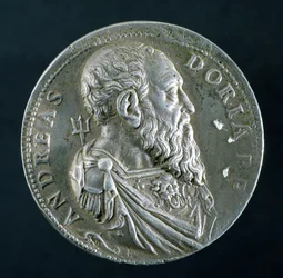 Portretmedaillon van Andrea Doria (1466-1560) (voorzijde), c.1541 (zilver)