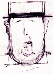 Spotprent van de Ierse schrijver Oscar Wilde (1854-1900) door Leonetto Cappiello (1875-1942) 1899