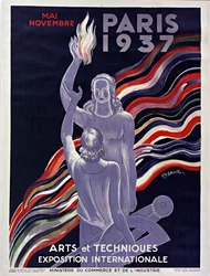 Affiche van de Internationale Tentoonstelling van 1937 in Parijs, 1937.