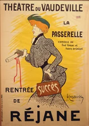 Theatre du Vaudeville: La Passerelle, door Leonetto Cappiello (1875-1942), illustratie