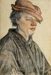 Portret van een jonge man met een pet en naar rechts gedraaid, ca. 1500-42