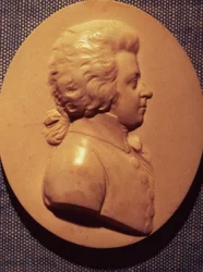 Portretmedaillon van Wolfgang Amadeus Mozart (1756-91)