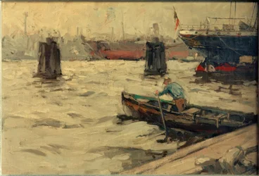 Vrachtschip bij de dukdalf