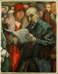 Schilder Max Liebermann opent een tentoonstelling in de Akademie in Berlijn, waarvan hij voorzitter was