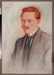 Portret van de dichter Jurgis Baltrušaitis