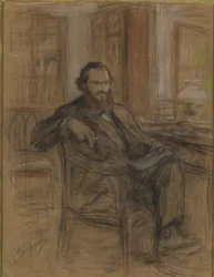 Leo Tolstoy tijdens het werk aan de roman Oorlog en Vrede