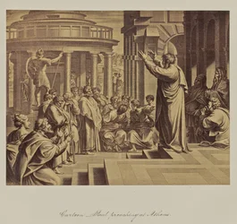 Spotprent - Paulus preekt in Athene.