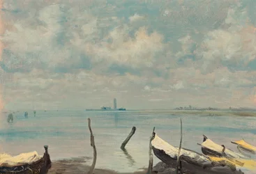 Uitzicht van Mestre op Venetië (lagunelandschap)