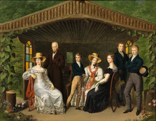 Duits: De keizerlijke familie rond de hertog van Reichstadt in een zomerhuis