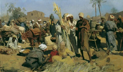 Suikerrietmarkt, ca. 1881 (olieverf op doek)