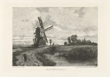 Gezicht op het platteland in de omgeving van Utrecht