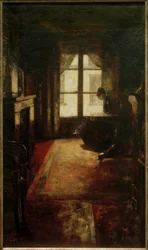 Parijse Interieur (lezende vrouw bij het raam)