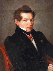 Portret van de wiskundige Nikolai Lobachevsky 1792-1856, 1839