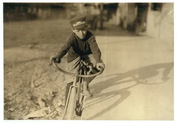 Curtin Hines, 14 jaar oud, Western Union boodschapper voor 6 maanden, Houston, Texas, 1913