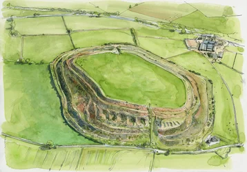 Oud Oswestry (aquarel op papier)
