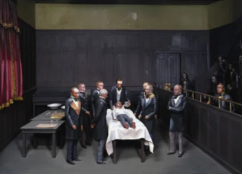 Anesthesisten aan het werk (première operatie met anesthesie, anesthesist)