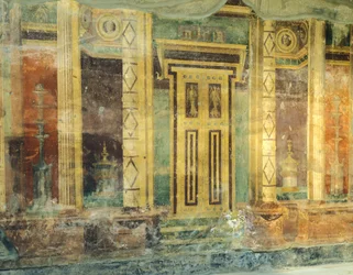 Fresco met zuilen in Tweede Pompeiaanse Stijl, Villa Poppaea, Oplonti