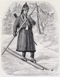 Lars Tuorda, Lapse atleet wint langlaufwedstrijd georganiseerd in 1884 door Adolf Erick Nordenskjold