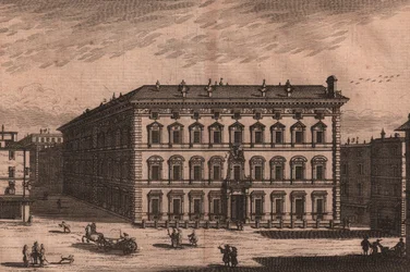 Palazzo Madama, Rome, Lazio, Italië, kopergravure