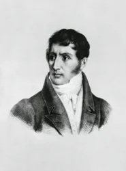 Portret van Alessandro Manzoni (1785-1873), Italiaanse schrijver, dichter en toneelschrijver, gravure