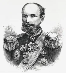 Portret van generaal Oklobjio, Russische commandant in de Kaukasus, Russisch-Turkse oorlog