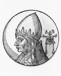 Portret van Gregorius IX (Ugolino dei Conti di Segni, circa 1170-1241)