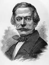 Portret van Massimo Taparelli, Markies van Azeglio, Italiaanse patriot, politicus, schrijver en schilder, gravure