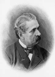 Portret van Paolo Ferrari (1822-1889), Italiaanse toneelschrijver en schrijver, gravure