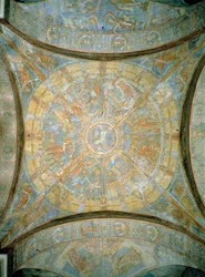 Scènes uit het leven van Jezus, fresco van kruisgewelf, Braunschweig Kathedraal, Duitsland
