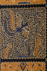 Traditioneel batikontwerp genaamd peksi yawoto, Surakarta, Java, Indonesië (detail)