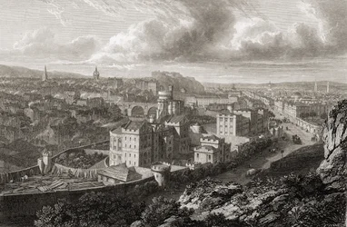 Uitzicht vanaf Calton Hill, Edinburgh, uit 