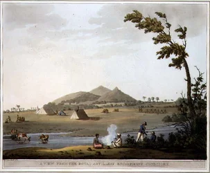 Een Uitzicht vanaf het Koninklijk Artilleriekamp, Conditore, plaat 37 uit 