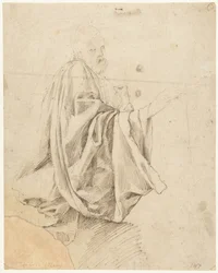 Studie voor een knielende figuur