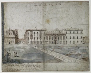 Achttien Zichten van Rome: Het Collegio di Propaganda Fide recto, 1665