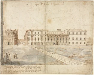 Achttien Zichten van Rome: Het Collegio di Propaganda Fide recto, 1665