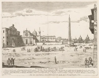 Piazza del Popolo uit Prospectus Locurum Urbis Romae Insign[ium]