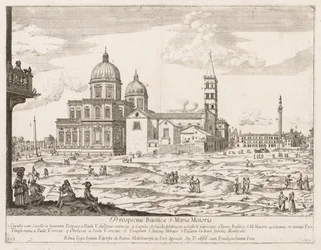 Santa Maria Maggiore uit "Prospectus Locurum Urbis Romae Insign[ium]"