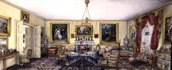 De salon in Aynhoe