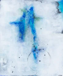 Blauwe etherische stroom