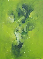 Etherisch groen abstract