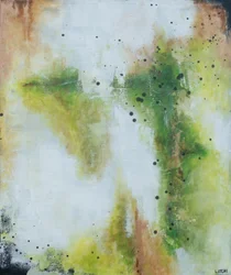Vloeiende groene abstractie