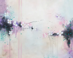 Zacht bloemig abstract