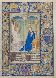 Getijdenboek van de hertog van Berry. Annunciatie. 1405-08/09