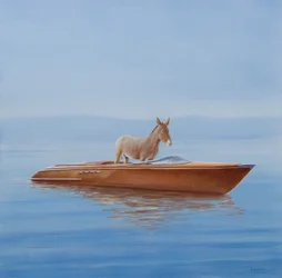Ezel in een Riva