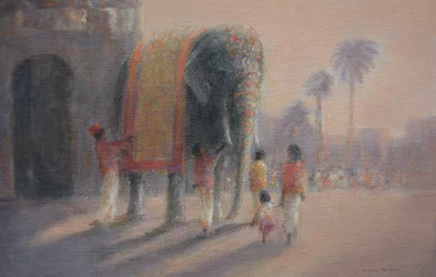 Geschilderde olifant
