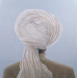 Witte tulband