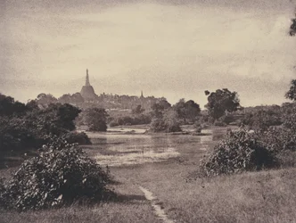 Rangoon: Uitzicht bij het meer,november 1855 (foto)