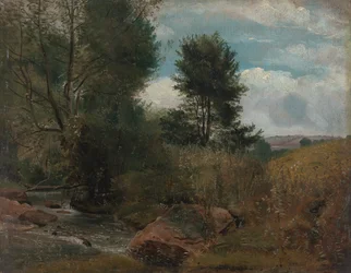 Uitzicht op de rivier Sid, nabij Sidmouth
