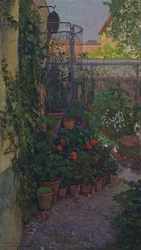 Het drieluik of tuin in bloei (zijpaneel) 1907